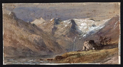 George Arthur Fripp (1813-1896) Watercolour Painting - Splugen Switzerland 1884
