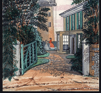 Runton Mill House Near Cromer 1865 Watercolour Painting - 19th Century