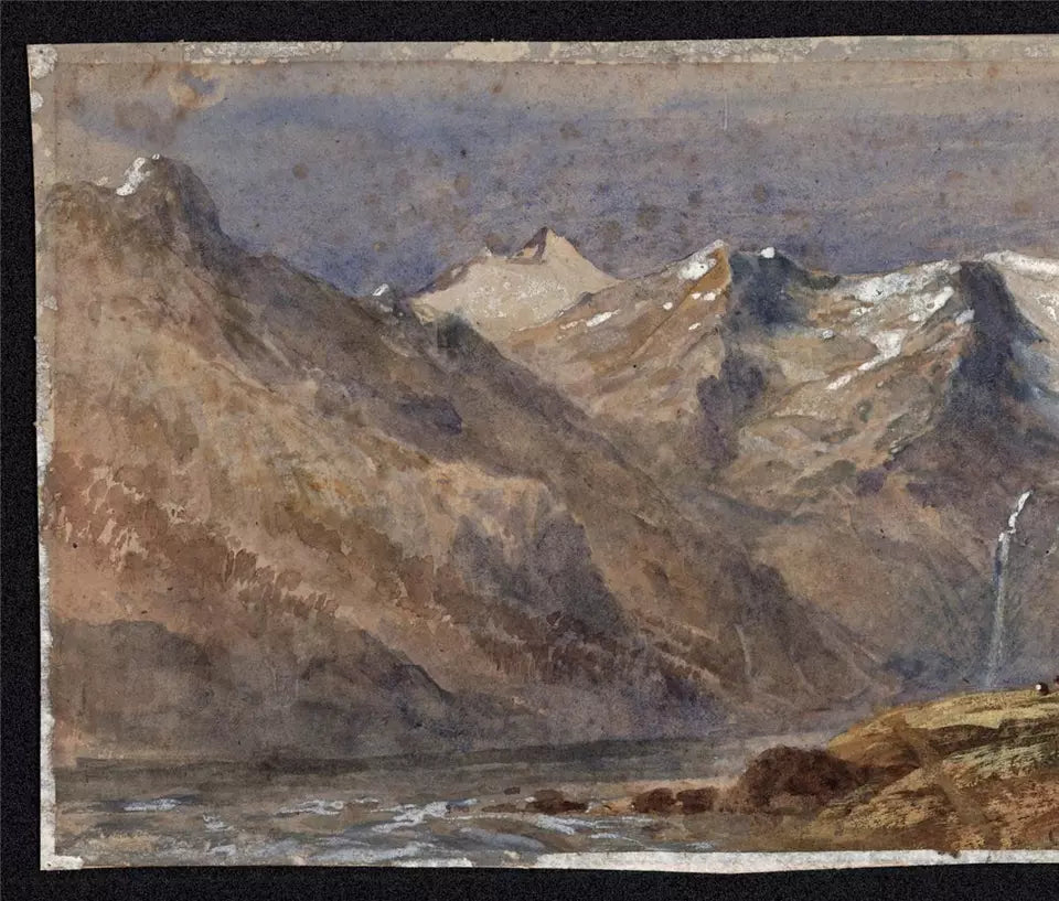 George Arthur Fripp (1813-1896) Watercolour Painting - Splugen Switzerland 1884