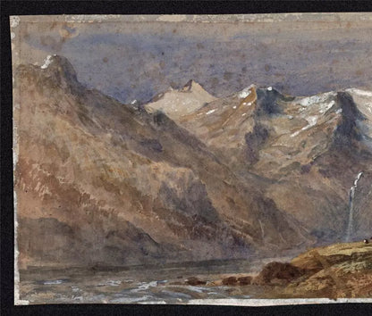 George Arthur Fripp (1813-1896) Watercolour Painting - Splugen Switzerland 1884