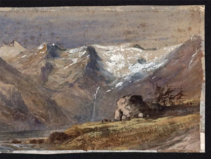 George Arthur Fripp (1813-1896) Watercolour Painting - Splugen Switzerland 1884