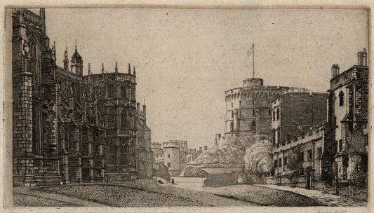 Joseph Webb (1908-1962) Pencil Signed Etching - St George's Chapel Windsor
