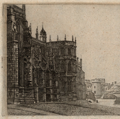 Joseph Webb (1908-1962) Pencil Signed Etching - St George's Chapel Windsor
