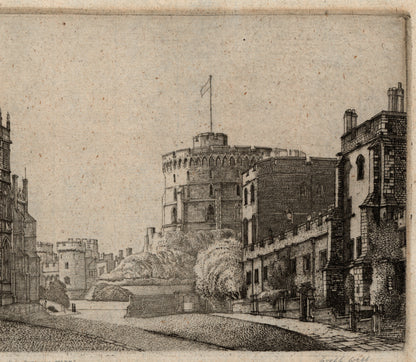 Joseph Webb (1908-1962) Pencil Signed Etching - St George's Chapel Windsor