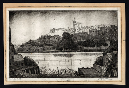 Joseph Webb (1908-1962) Pencil Signed Etching - Windsor Castle