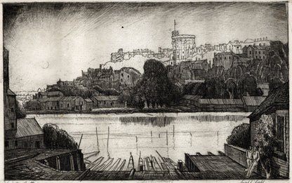 Joseph Webb (1908-1962) Pencil Signed Etching - Windsor Castle