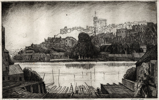 Joseph Webb (1908-1962) Pencil Signed Etching - Windsor Castle