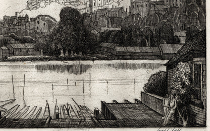 Joseph Webb (1908-1962) Pencil Signed Etching - Windsor Castle