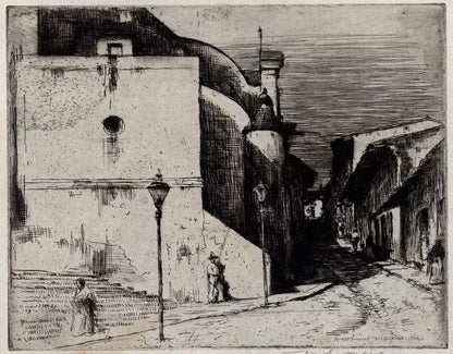 Mortimer Luddington Menpes - Signed Etching - The Last Minstrel, Mexico