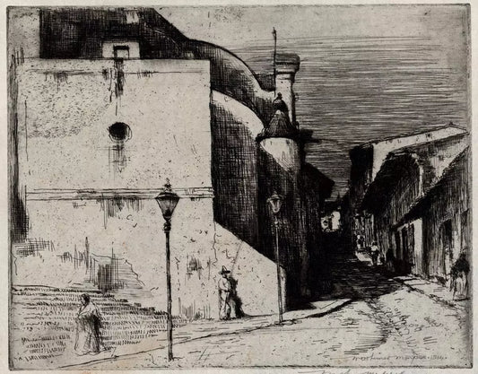Mortimer Luddington Menpes - Signed Etching - The Last Minstrel, Mexico