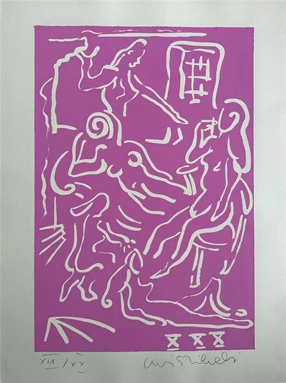 Adrian Wiszniewski - Pencil Signed Screenprint - Untitled - 19/20
