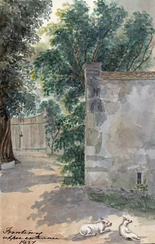 Elizabeth Campbell (1783-1861) Watercolour Painting - Frontenex France 1827