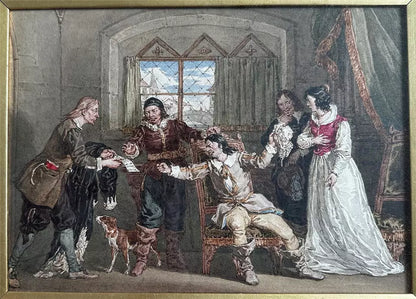 John Augustus Atkinson (1775-1833) Watercolour Painting The Taming of the Shrew