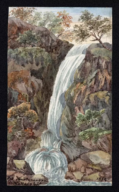 Elizabeth Campbell (1783-1861) Watercolour Painting - Tourtemagne - Turtmann Valais Switzerland 1819