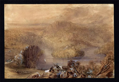 Charles Walter Radclyffe (1817-1903) Watercolour Painting - Near Chepstow Wales