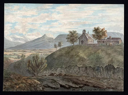Elizabeth Campbell (1783-1861) - Watercolour Painting - Near Satigny, Switzerland 1826