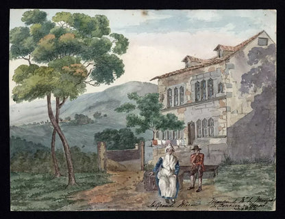 Elizabeth Campbell (1783-1861) Watercolour Painting - La Grande Mere 1822