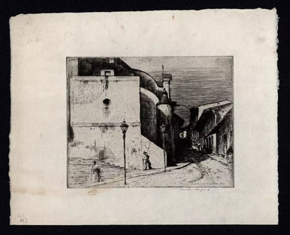 Mortimer Luddington Menpes - Signed Etching - The Last Minstrel, Mexico