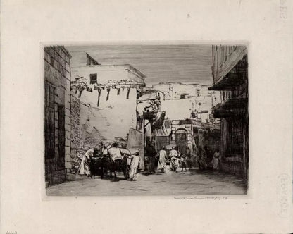 Mortimer Luddington Menpes - Signed Etching - Sunny Street, Cairo - Egypt