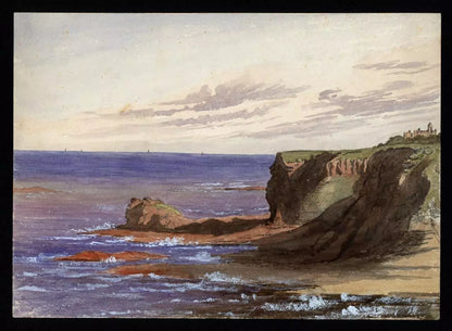 Selina Viscountess Milton - Watercolour Painting - Auldhame Castle Scotland 1878