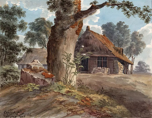 Elizabeth Campbell (1783-1861) Watercolour Painting - Cottage In Landscape 1825