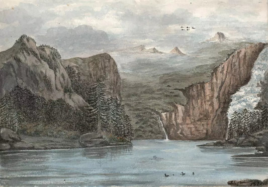 Elizabeth Campbell (1783-1861) Watercolour Painting - Oeschinen Lake near Kandersteg Switzerland 1820