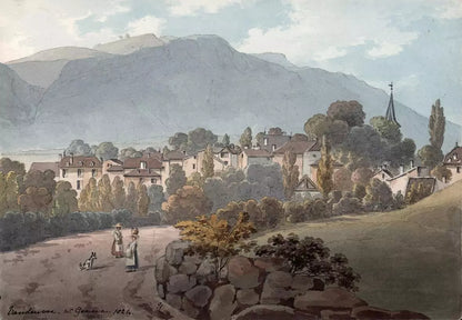 Elizabeth Campbell (1783-1861) Watercolour Painting - West Geneva Switzerland 1824