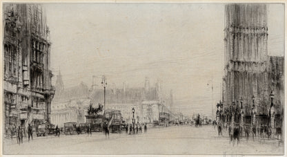 William Walcot (1874-1943) Signed Etching - Westminster Bridge, London