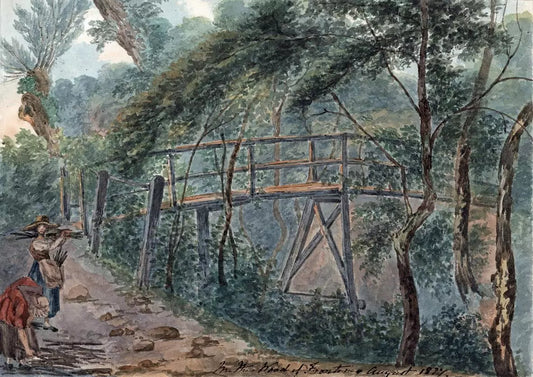 Elizabeth Campbell (1783-1861) Watercolour Painting - In The Woods of Frontenex Switzerland 1827