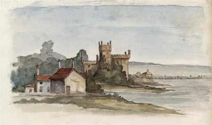 Sir James Lillyman Caldwell (1770-1863) - Watercolour Painting - Ryde Castle Isle of Wight c1843