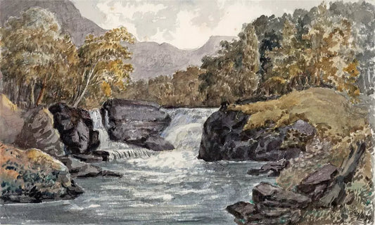 Falls Of Tummel Scotland 1879 - Watercolour Painting - Algerina Peckover (1841-1927)