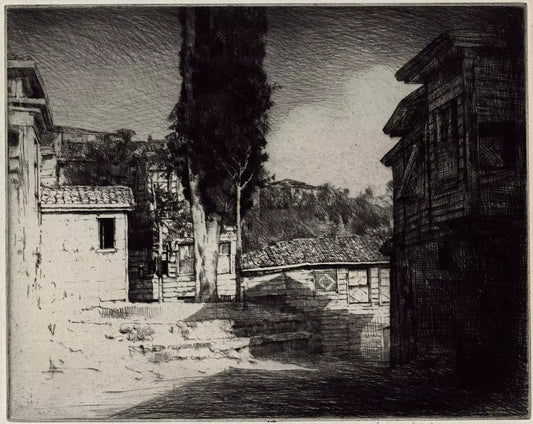 Mortimer Luddington Menpes (1855-1938) - Pencil Signed Etching - Scutari, Turkey
