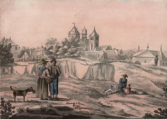 Elizabeth Campbell (1783-1861) Watercolour Painting - St. Pierre, Geneva Switzerland 1824