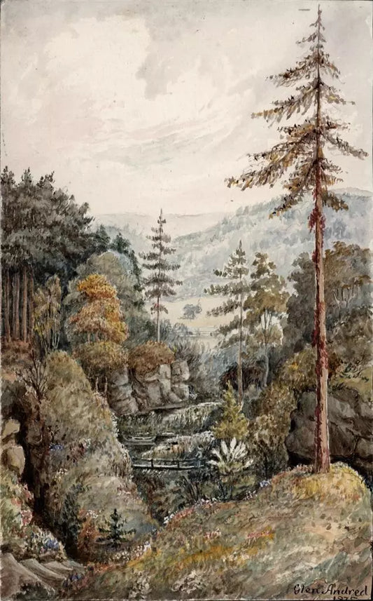 Glen Andred - 1875 - Watercolour Painting - Algerina Peckover (1841-1927)