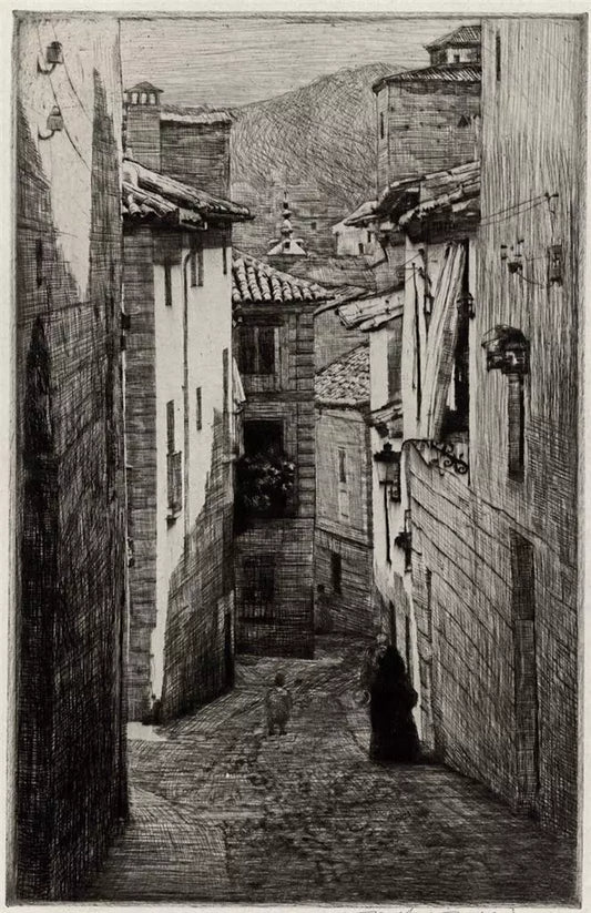 Mortimer Luddington Menpes (1855-1938) - Pencil Signed Etching - Street In Spain