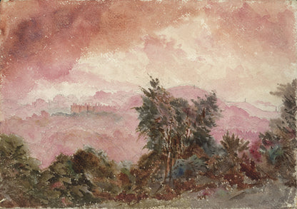 John Louis Petit (1801-1868) Watercolour Painting - From Bumblekyte, Upper Longdon, Staffordshire 1867