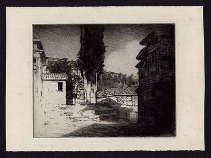 Mortimer Luddington Menpes (1855-1938) - Pencil Signed Etching - Scutari, Turkey
