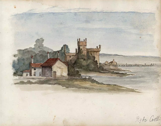 Sir James Lillyman Caldwell (1770-1863) - Watercolour Painting - Ryde Castle Isle of Wight c1843