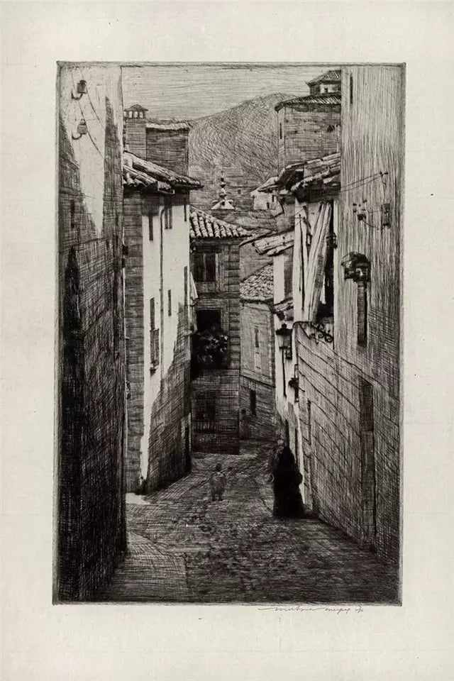 Mortimer Luddington Menpes (1855-1938) - Pencil Signed Etching - Street In Spain