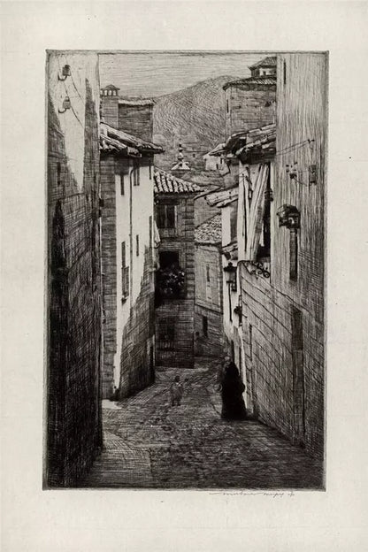 Mortimer Luddington Menpes (1855-1938) - Pencil Signed Etching - Street In Spain