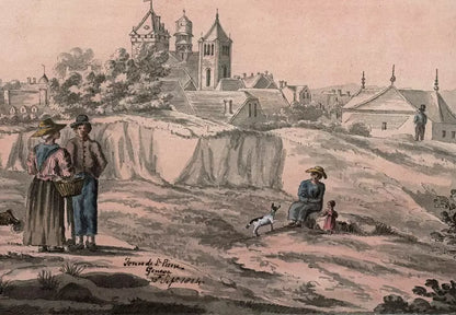 Elizabeth Campbell (1783-1861) Watercolour Painting - St. Pierre, Geneva Switzerland 1824