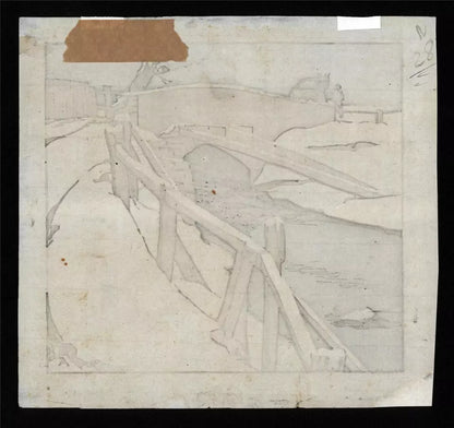Frederick George Austin (1902-1990) Pencil Signed Woodcut - 1923 Winter Scene