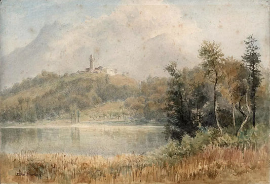 John Varley Jnr (1850-1933) Watercolour Painting - Continental Mountain Village