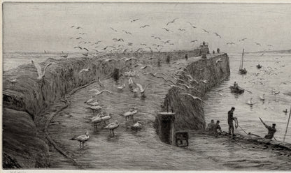 William Lionel Wyllie (1851-1931) Signed Etching - St Andrews Harbour, Scotland
