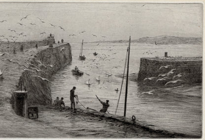 William Lionel Wyllie (1851-1931) Signed Etching - St Andrews Harbour, Scotland