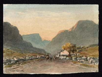 John Varley Jnr (1850-1933) Small Watercolour Painting - Near Capel Curig Wales