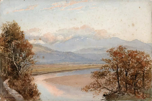 John Varley Jnr (1850-1933) Watercolour Painting - Penmaenpool Mawddach Estuary
