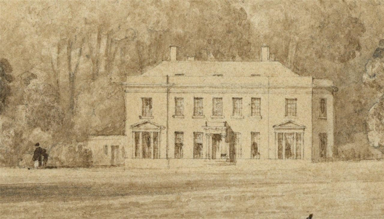 John Preston Neale (1780-1847) Watercolour Painting Sunninghill Park Berkshire2