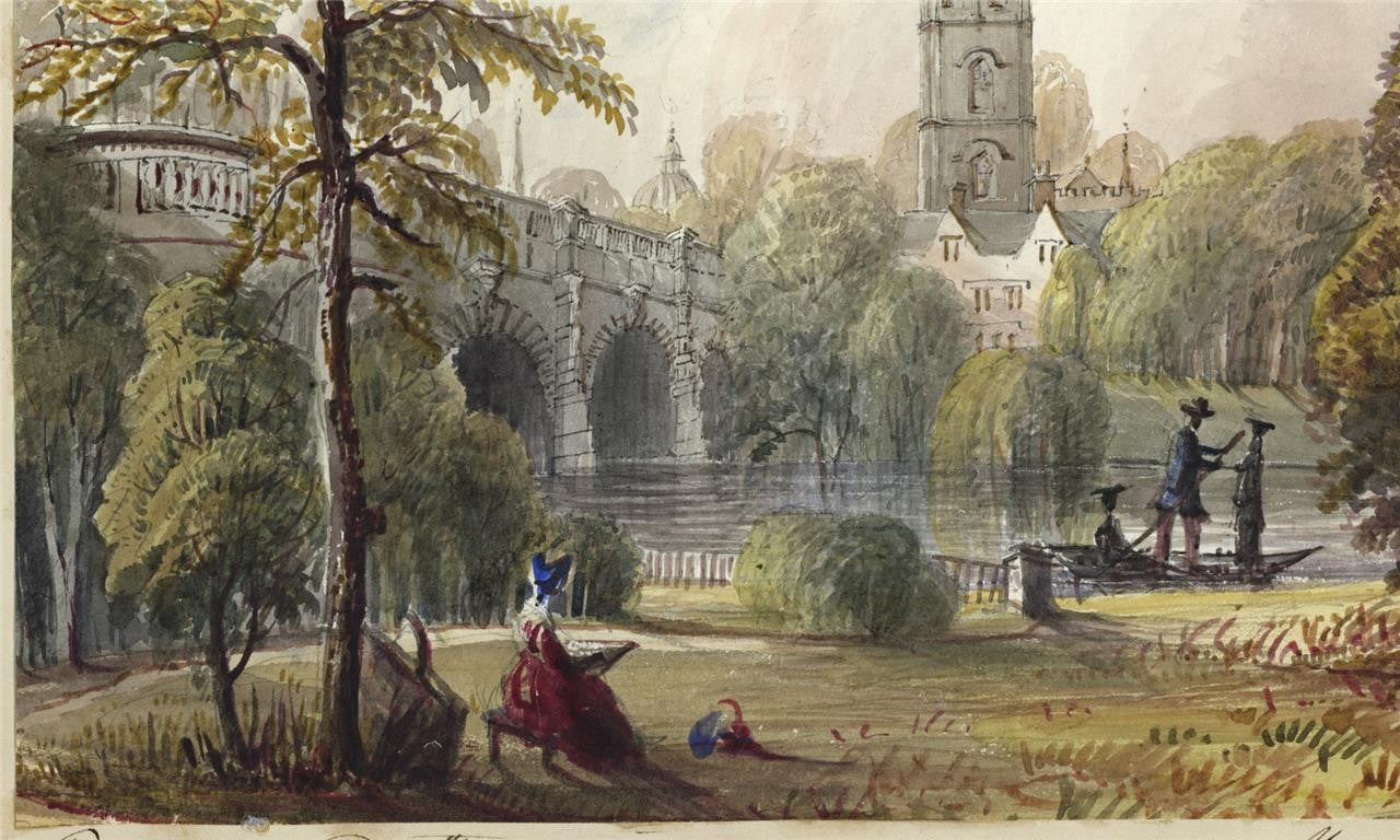 Mary Webster (1794-1883) Watercolour Painting - Magdalen College Oxford 18406