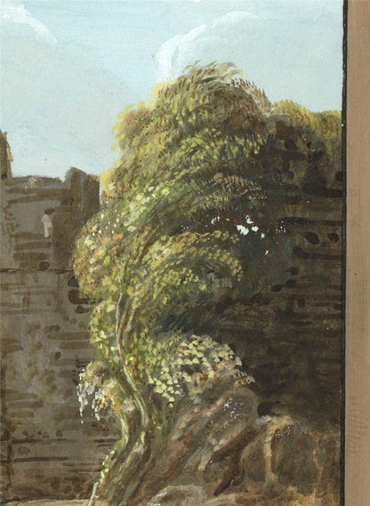 The Castle Of St Ronan's St Ronan's Well - Small Gouache Painting 19th Century4